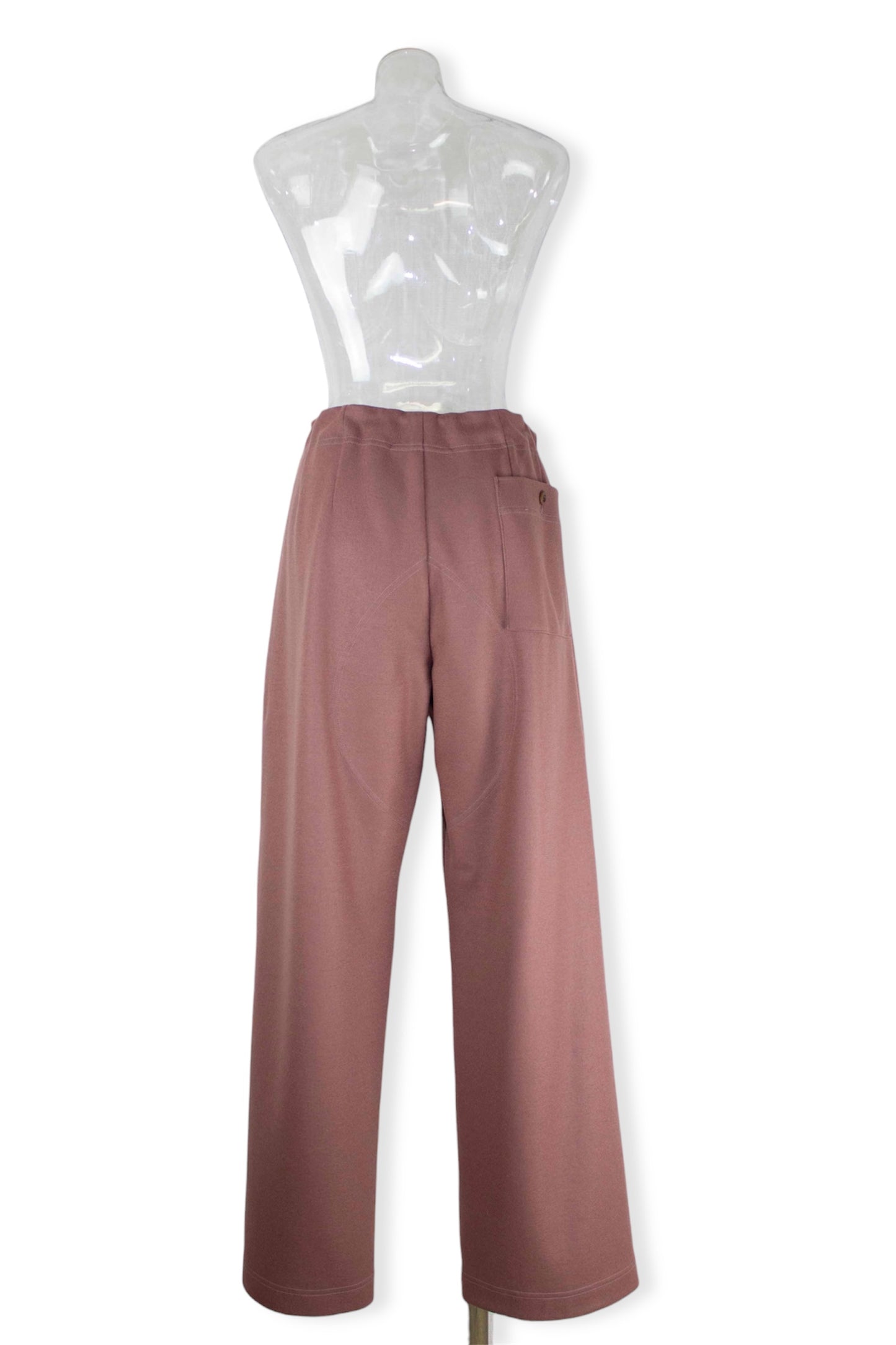 【set up item】side pleats relax wool pants / dusty pink