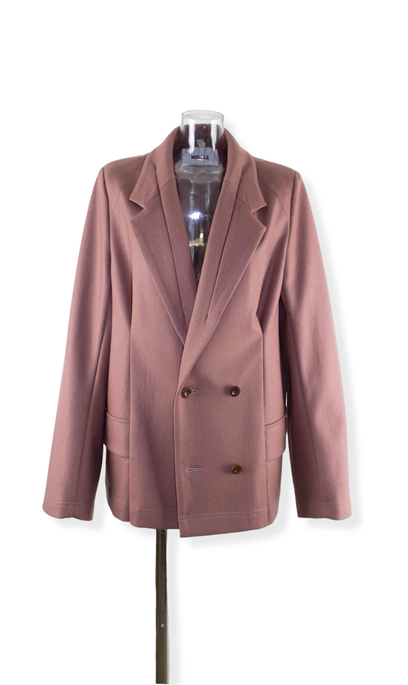 【set up item】【set up】tucked wool jersey jacket / dusty pink