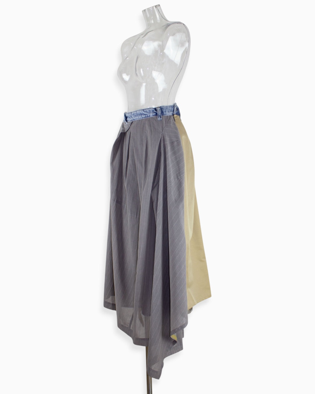 【set up item】cotton boile half design skirt ／ gray