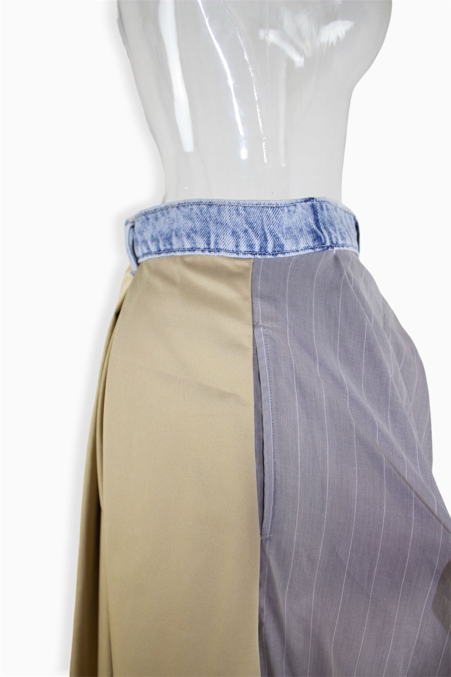 【set up item】cotton boile half design skirt ／ gray
