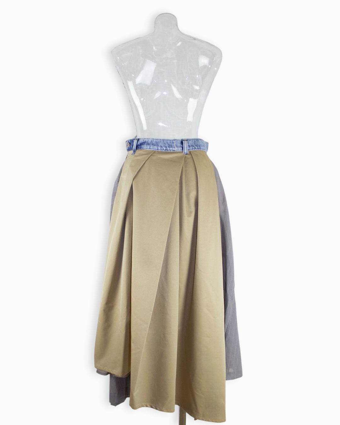 【set up item】cotton boile half design skirt ／ gray