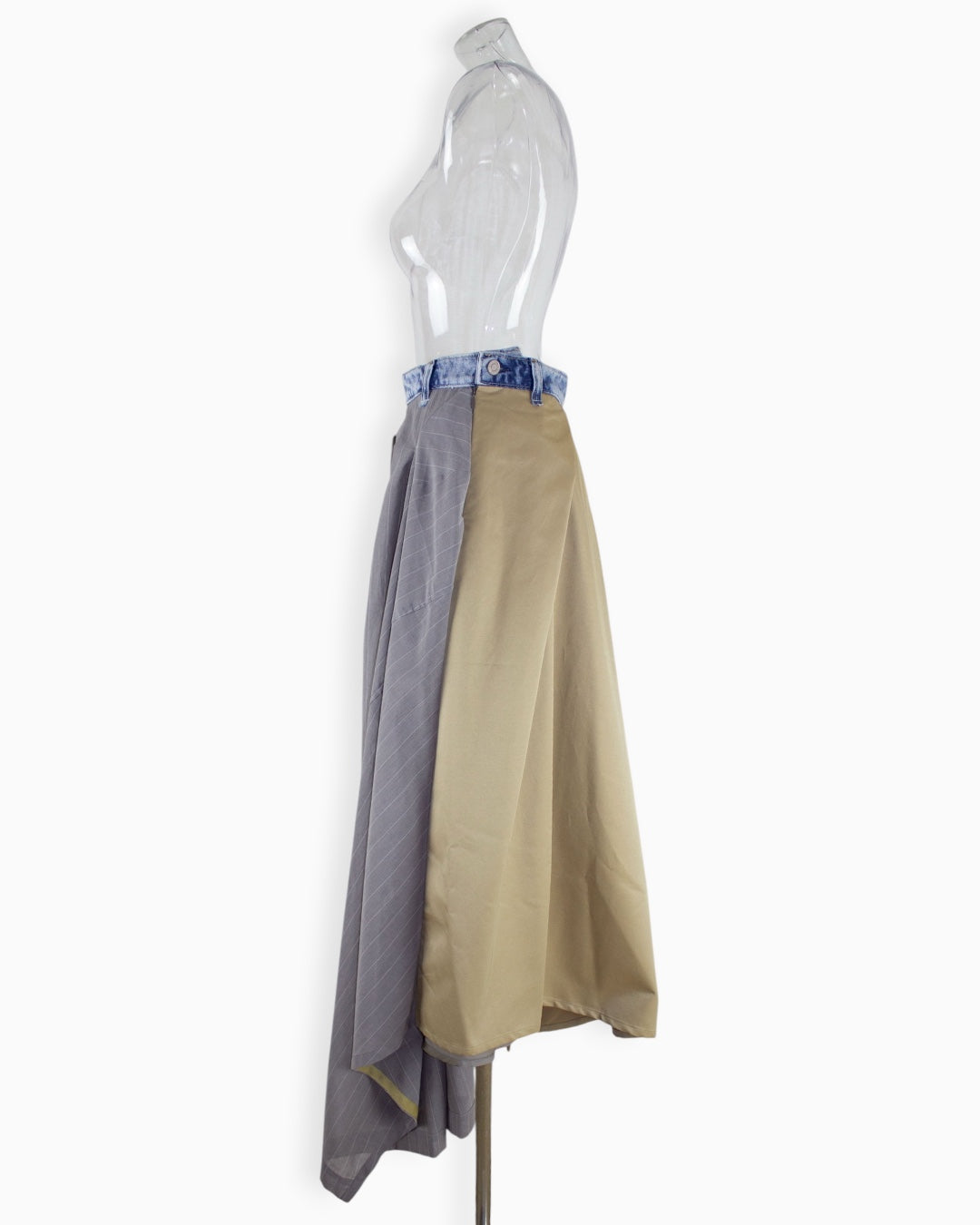 【set up item】cotton boile half design skirt ／ gray
