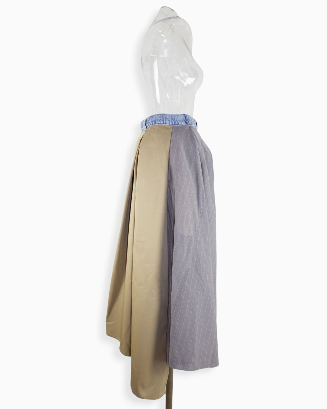【set up item】cotton boile half design skirt ／ gray