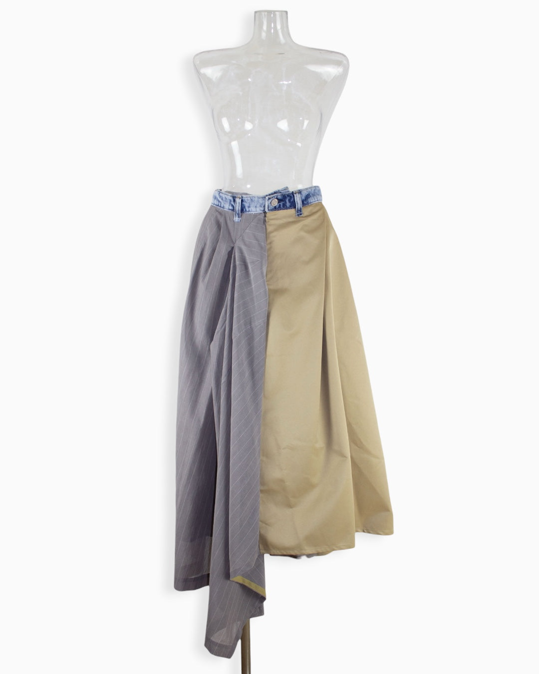 【set up item】cotton boile half design skirt ／ gray
