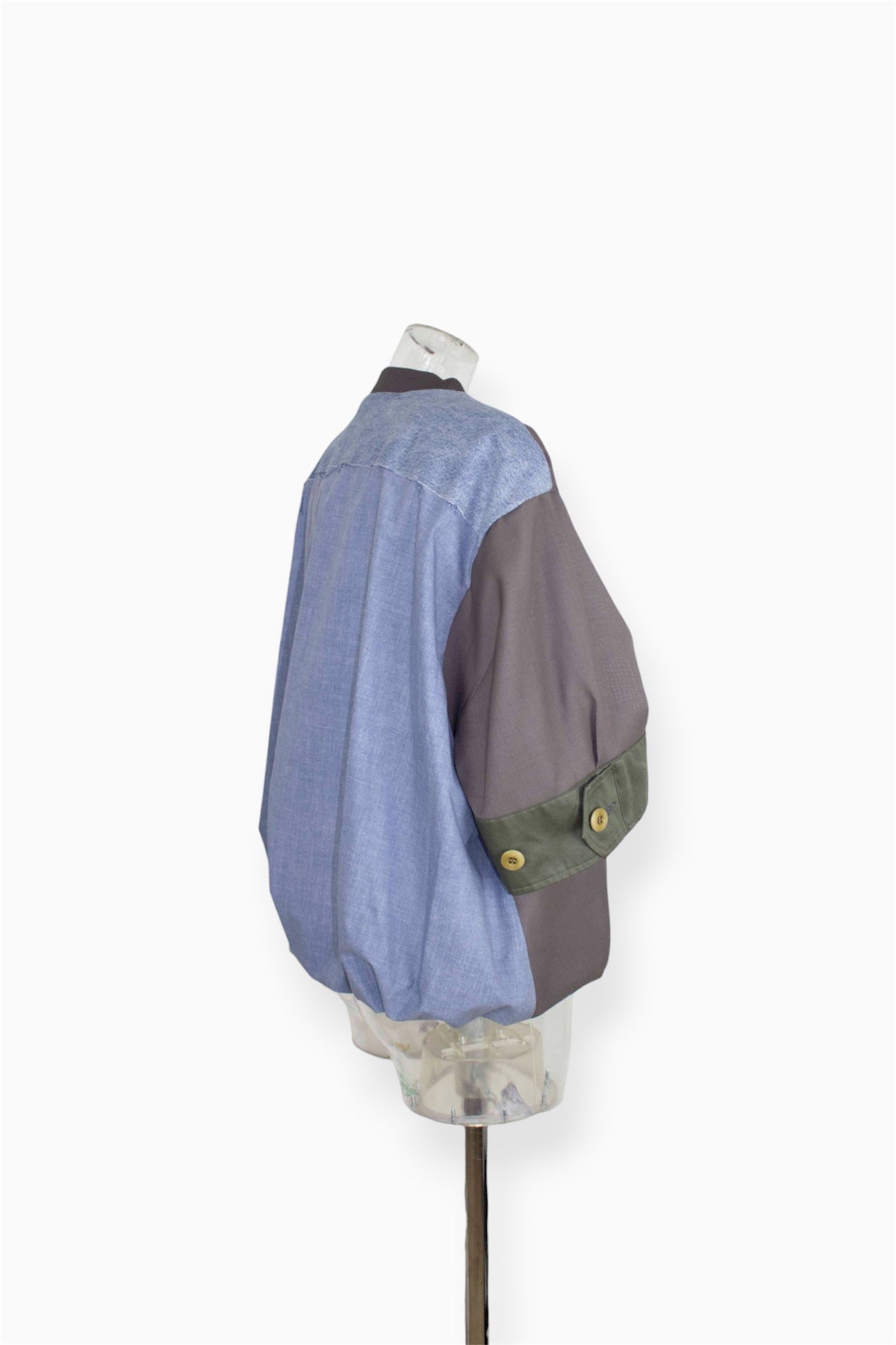 【set up item】half denim suits tops / gray