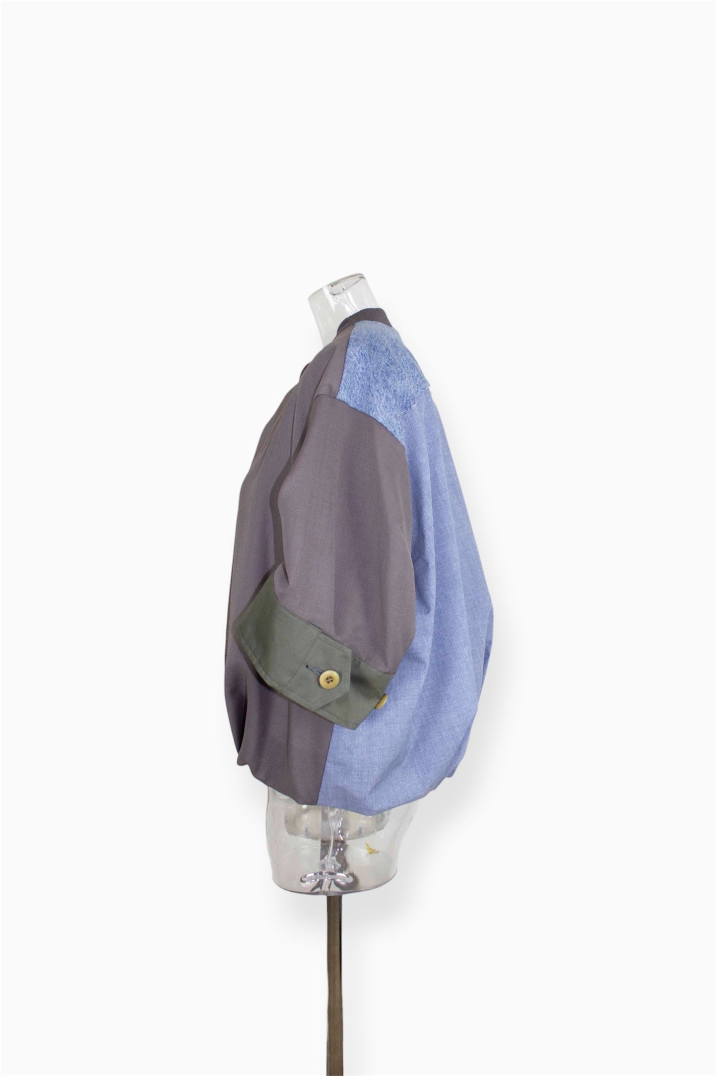 【set up item】half denim suits tops / gray