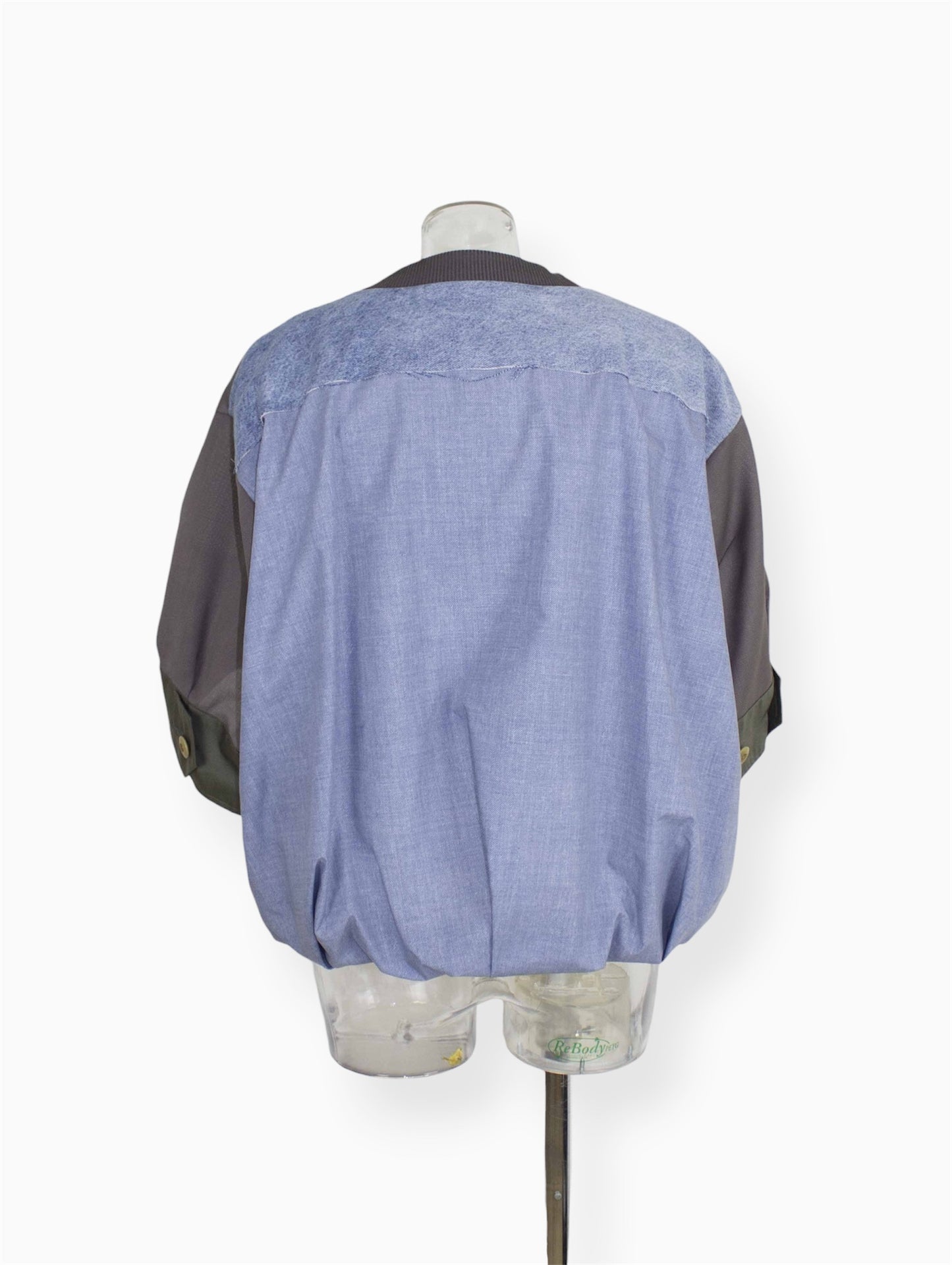 【set up item】half denim suits tops / gray