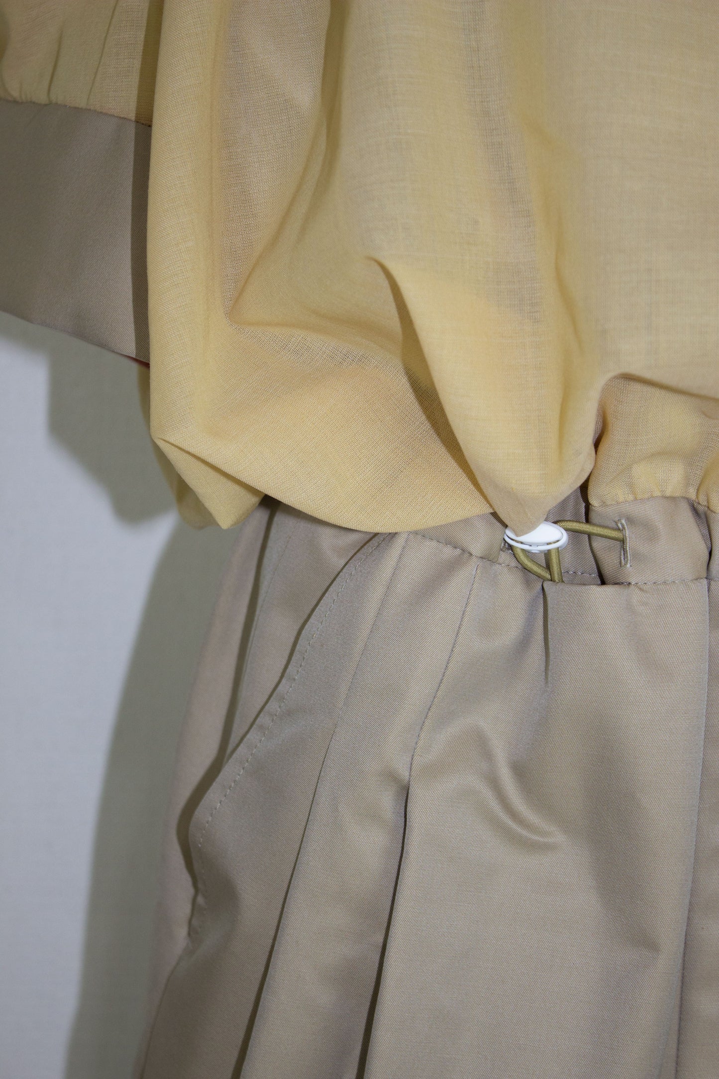 【completed style】 sheer wool dress  / yellow