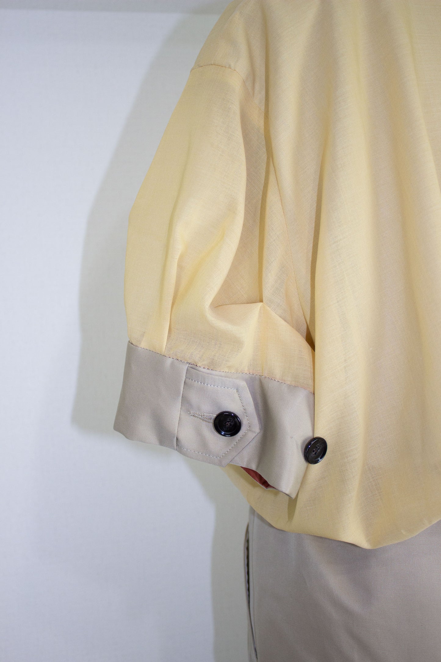 【completed style】 sheer wool dress  / yellow
